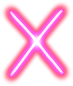 symbol illustration in neon style pink color